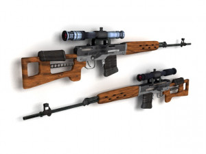 dragunov sniper rifle 3D मॉडल