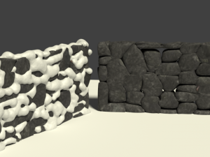 stone wall and snowy stone wall 3D Model