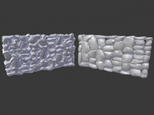 stone wall and snowy stone wall 3D Model