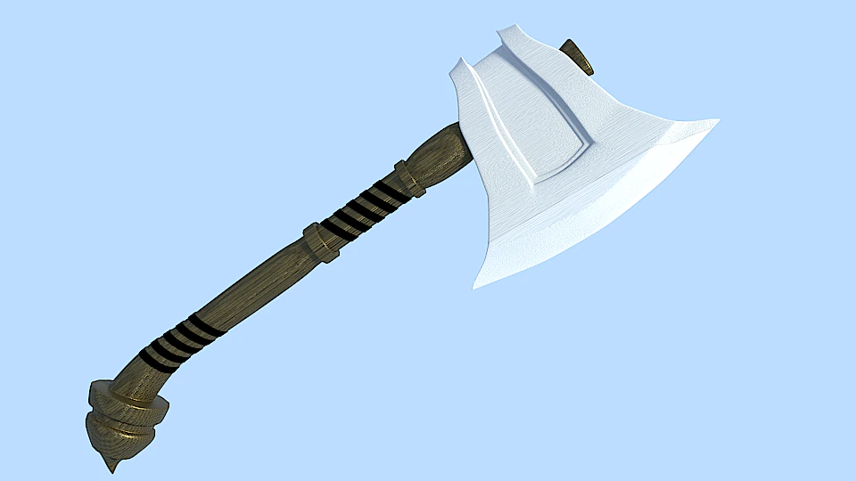 hunter axe 3d 3D Model .c4d .max .obj .3ds .fbx .stl .blend 