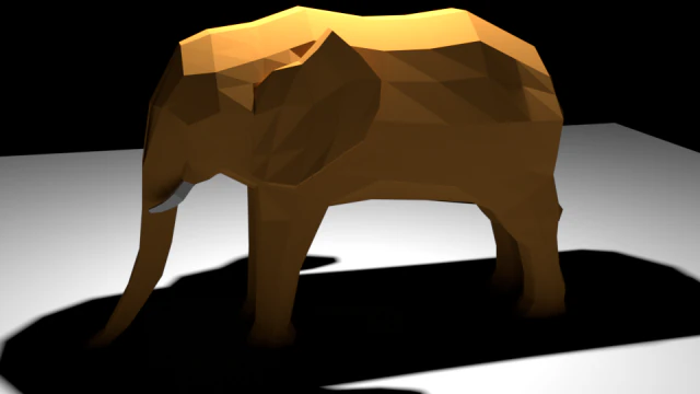 simple elephant 3D Model .c4d .max .obj .3ds .fbx .stl .blend