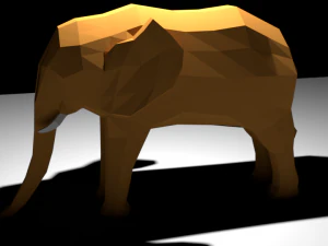 elefante simples Modelo 3D