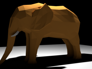 simple elephant Modèle 3D