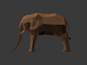 simple elephant Modèle 3D