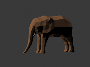 simple elephant Modèle 3D