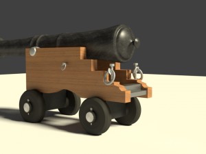 Modernized naval cannon Modello 3D