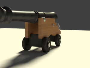 Modernized naval cannon Modello 3D