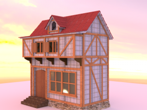 medieval house 3D Modell