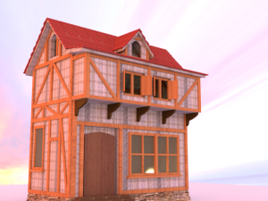 medieval house 3D Modell