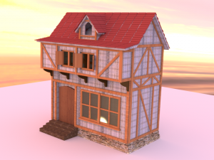medieval house 3D Modell