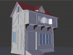 medieval house 3D Modell