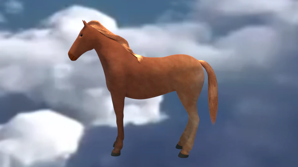 horse 3D Model .c4d .max .obj .3ds .fbx .stl .blend