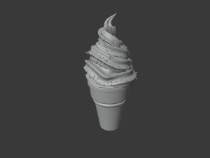 Ice cream cone 3d Updated Model 3D