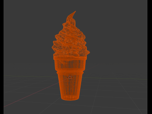 Ice cream cone 3d Updated Model 3D