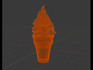 Ice cream cone 3d Updated 3D Model
