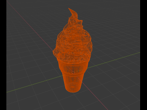 Ice cream cone 3d Updated Model 3D