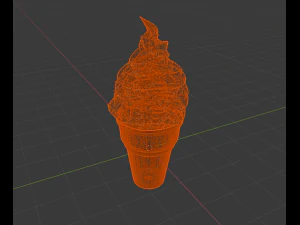 Ice cream cone 3d Updated 3D Model