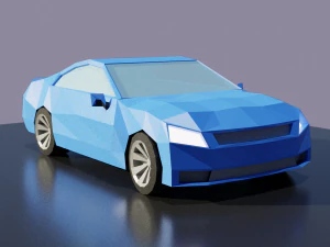 blue car 3D Model