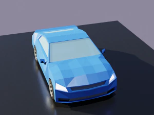 blue car 3D Model