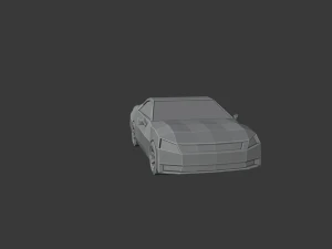 blue car 3D Model