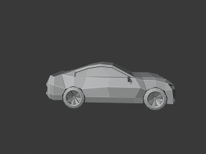 blue car 3D Model