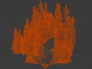 stylized forest 3d 3D Model
