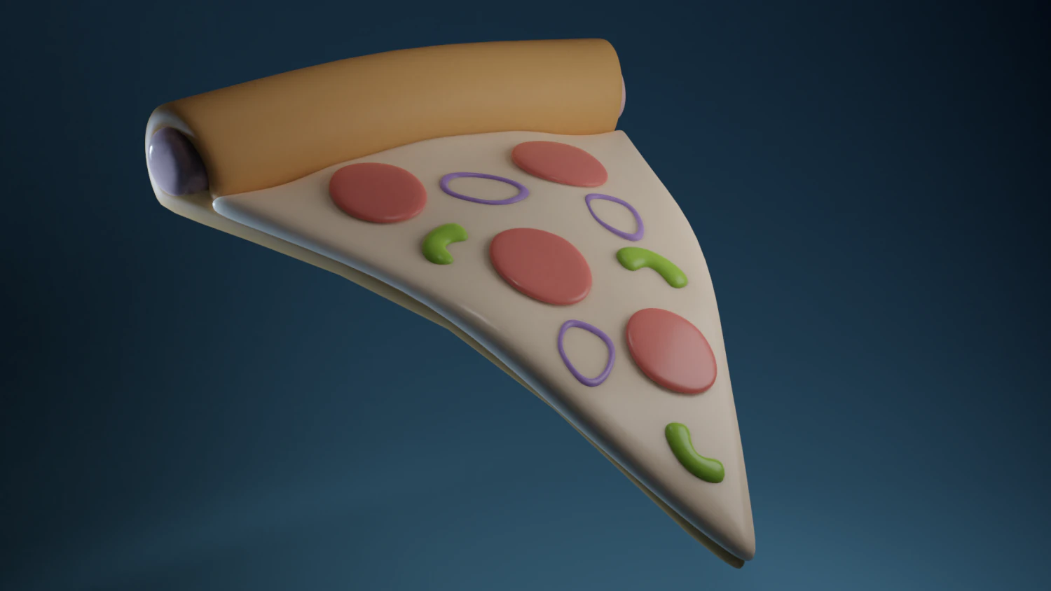 Pizza Slice 3D 3D Model .c4d .max .obj .3ds .fbx .stl .blend 