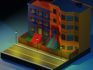 Isometric Building Modelo 3D
