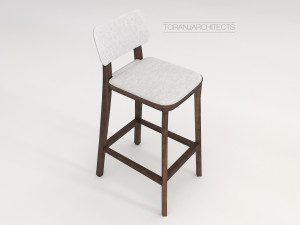 porta venezia bar chair 3D Model