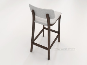 porta venezia bar chair 3D Model