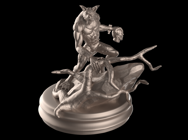 werewolf 3d print model 3D-Druckmodell .c4d .max .obj .3ds .fbx .stl .blend 