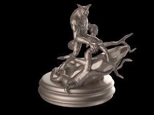 modelo de impress&atilde;o 3d de lobisomem Modelo de Impressão 3D