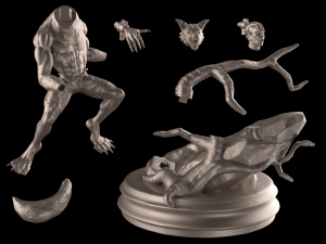 werewolf 3d print model 3D-Druckmodell