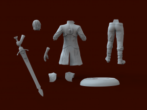 devil may cry character dante 3d print model 3D 打印模型