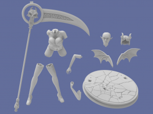 succubus 3D 프린트 모델