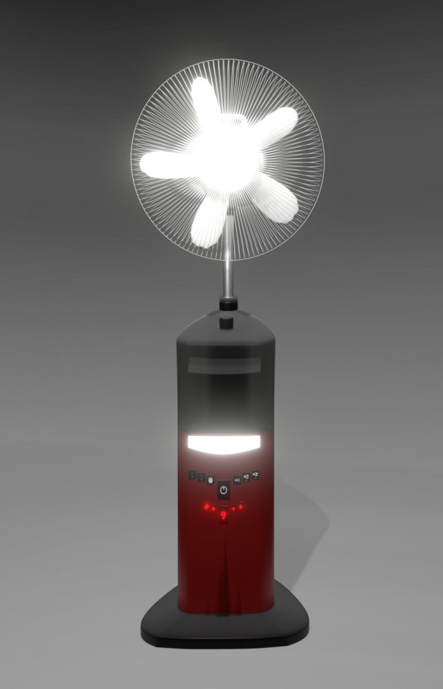a standing fan 3D Модель .c4d .max .obj .3ds .fbx .stl .blend 
