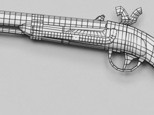 us model 1842 percussion pistol 3D Model