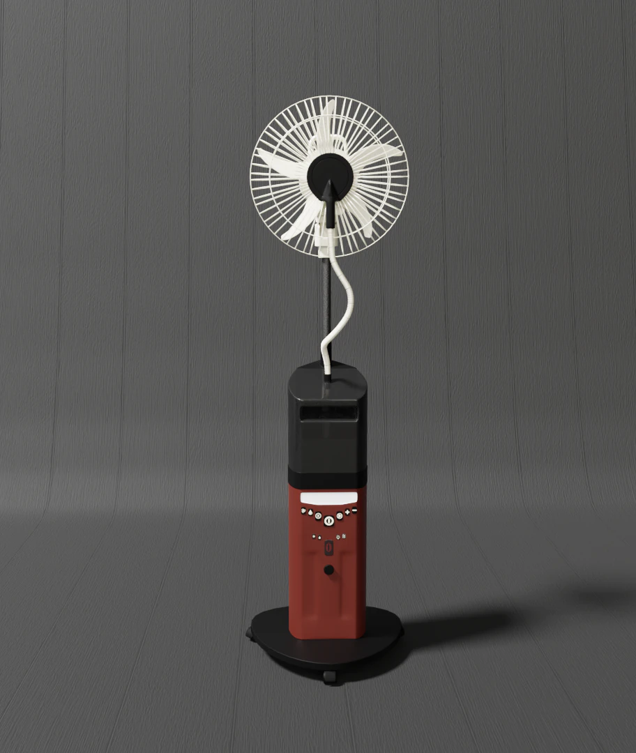 electronic fan 3D Model .c4d .max .obj .3ds .fbx .stl .blend 