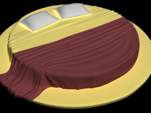 round bed 3D Model