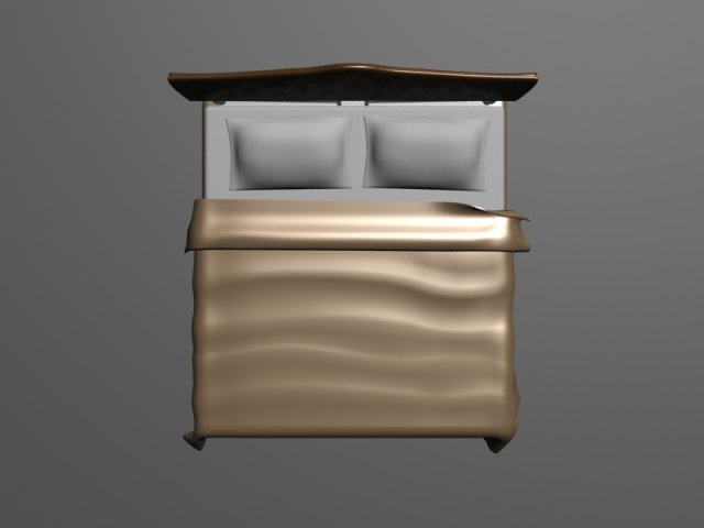 bed 3D Model .c4d .max .obj .3ds .fbx .stl .blend 