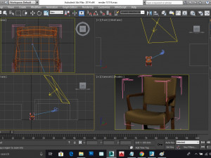 chair 3 nos Model 3D