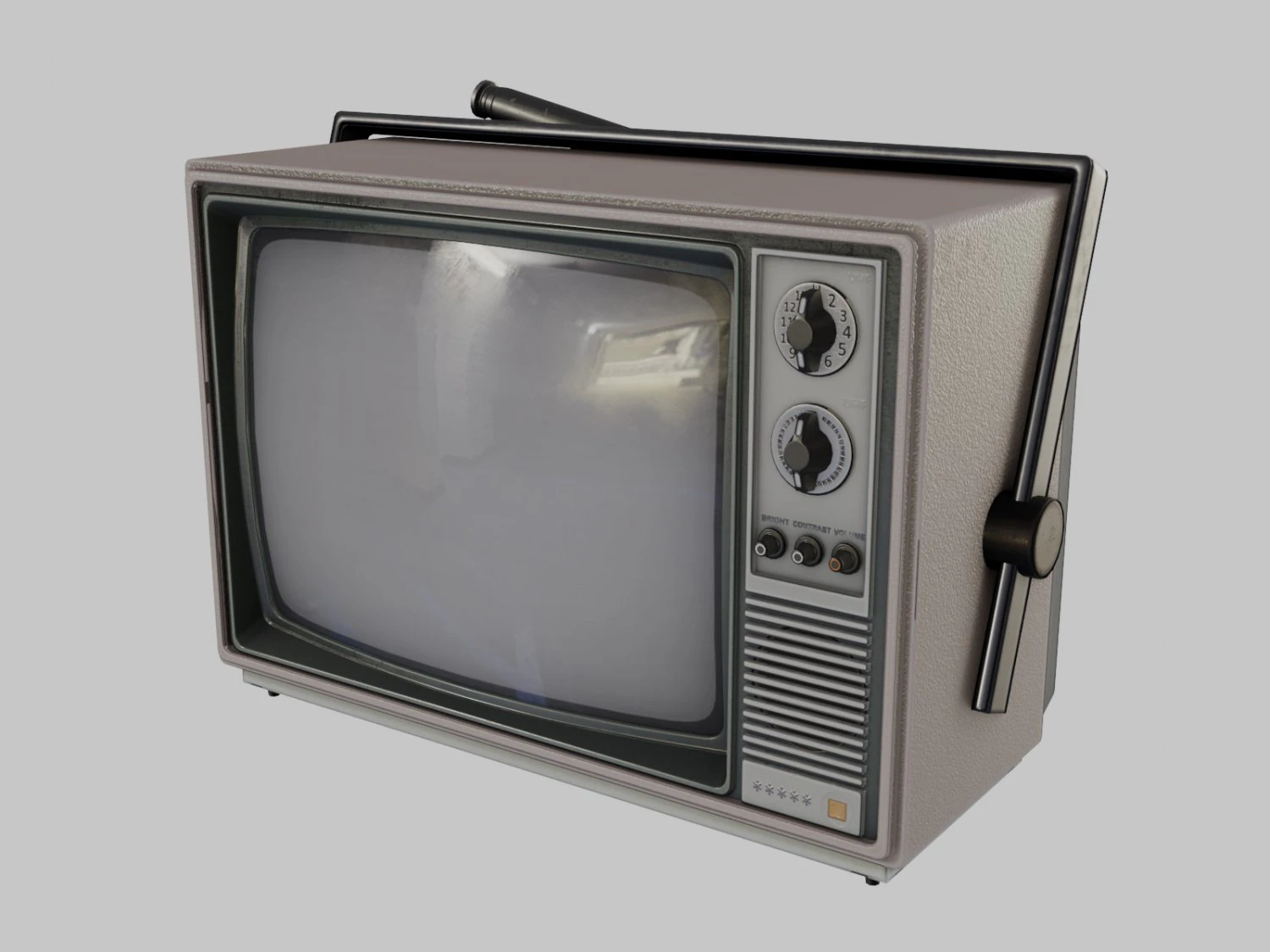 television pbr game ready 3D Model .c4d .max .obj .3ds .fbx .stl .blend 