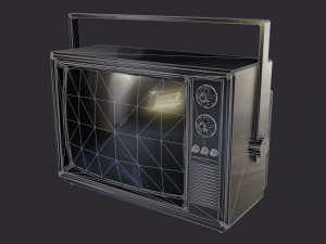 television pbr game ready 3D Modell