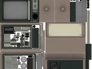 television pbr game ready 3D Modell