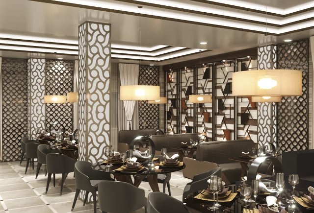 resturant interior 3D Model .c4d .max .obj .3ds .fbx .stl .blend 