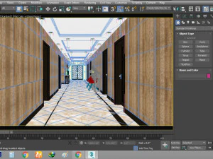 hotel corridor interior 3D Model