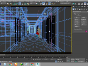 hotel corridor interior Modelo 3D