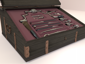 medieval instruments for trepanation 3D Model