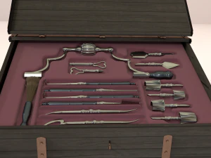medieval instruments for trepanation 3D Model