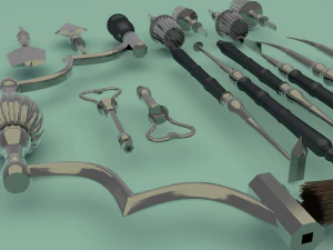 medieval instruments for trepanation 3D Model